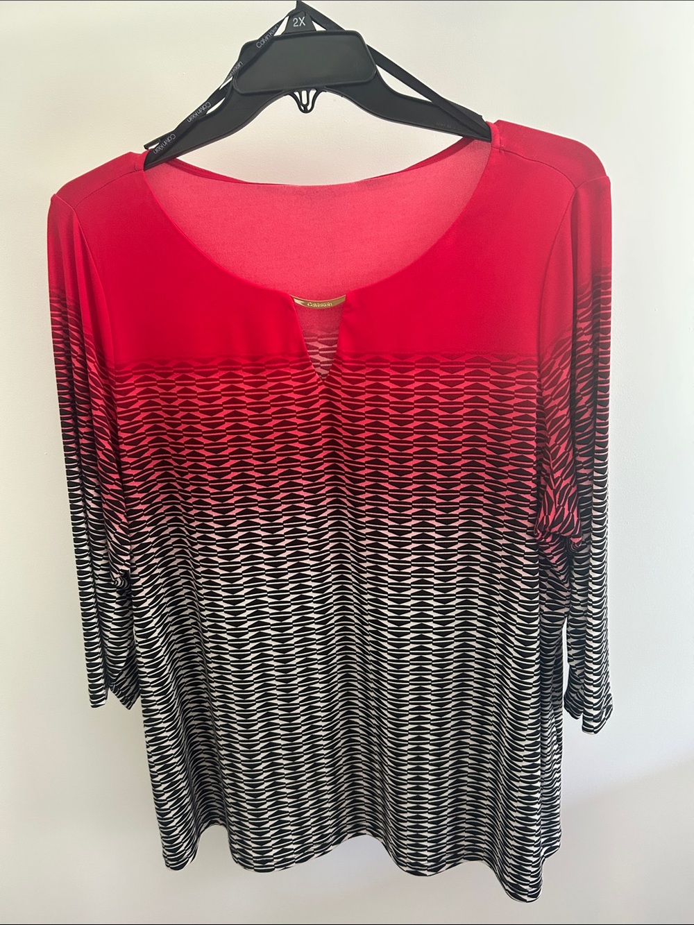 Calvin Klein - Red and Black Gradient Shirt NEW W/ TAGS